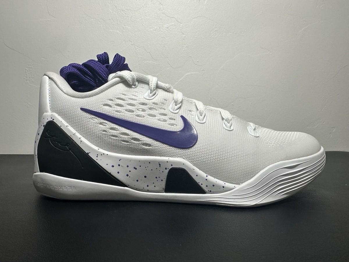 KOBE IX エリート LOW EM プロトロ(ホワイト×パープル 27.5 Nike Kobe IX Elite Low EM Protro White Purple Sneakers