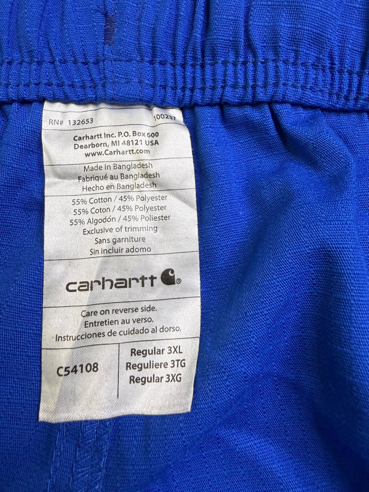 CARHARTT UNISEX SCRUB PANTS~3XL~RUGGED FLEX Ripstop MODERN FIT NAVY BLUE NWT thumbnail 9