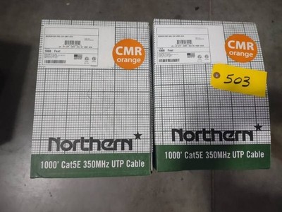 NORTHERN CAT5e Pure Bare Copper CMR/FT4 350 Mhz Network Cable, 1000FT