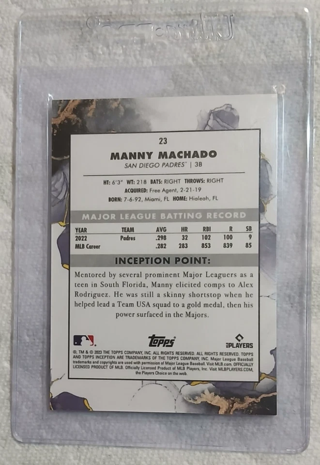 2023 Topps Inception #23 Manny Machado San Diego Padres - Image 4 of 4