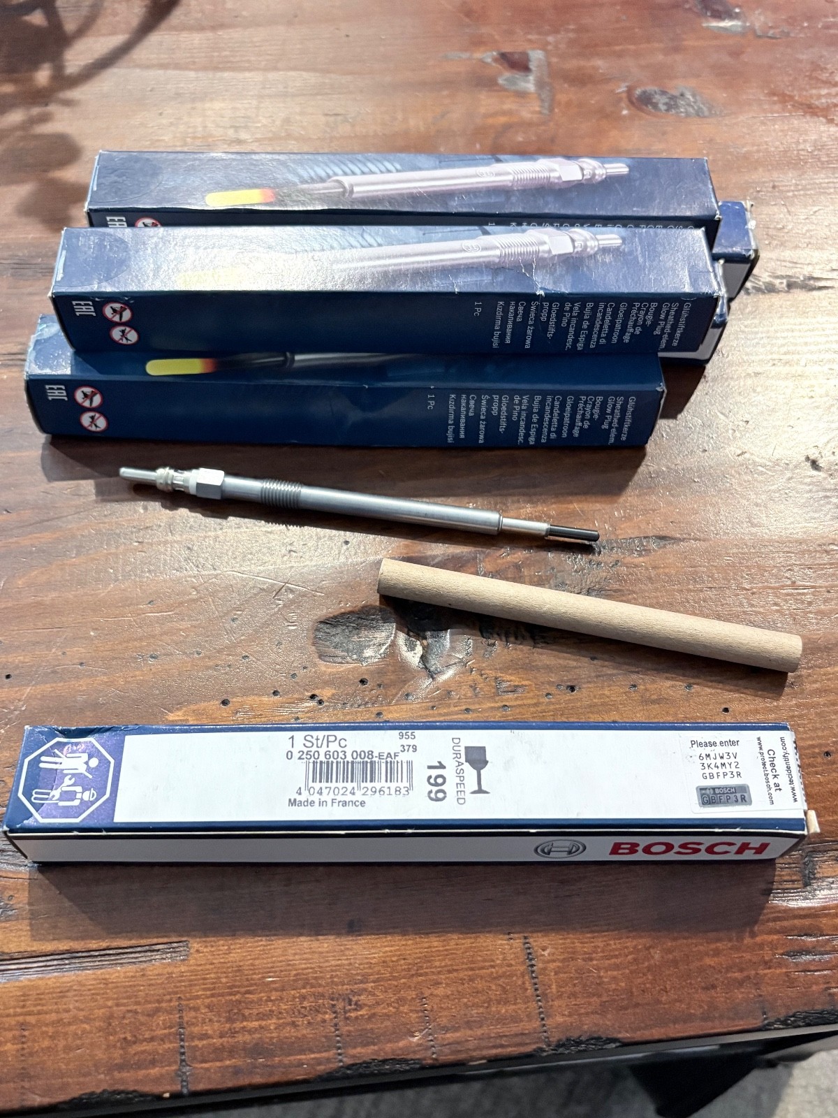 Diesel Bosch Glow Plugs, 6 New Glow Plugs in the in the boxes