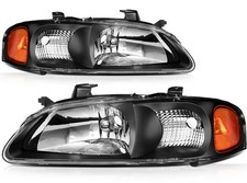 For Nissan for Sentra 2000-2003 4Dr Headlights Assembly Black Housing Clear Lens