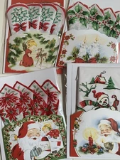 Set/4 Darling LuRay Mailable Hankie Christmas Folios ~ SPECIAL SALE!  (X01)
