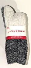 Lucky Brand Women's Boot Socks, Super Soft, 5-10 Shoe Size, 6 Pairs Lot of 3