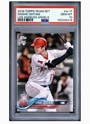 2018 Topps Team Set Shohei Ohtani (RC) #A-17 Los Angeles Angels PSA10