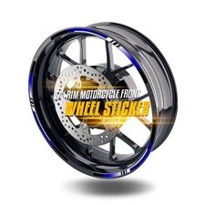 Blue 17'' Rim Wheel Sticker Decal Strip Tape P05B For Honda VTR1000 Firestorm