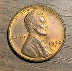 1940S Lincoln Cent Red Coin Uncirculated FREE SHIPPING