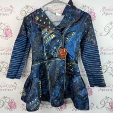 Disney descendants 2 jacket coat dress up heart red Blue Studded Kids Jacket