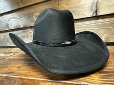 Genuine Fine Suede Western Hat Urban Black-1128