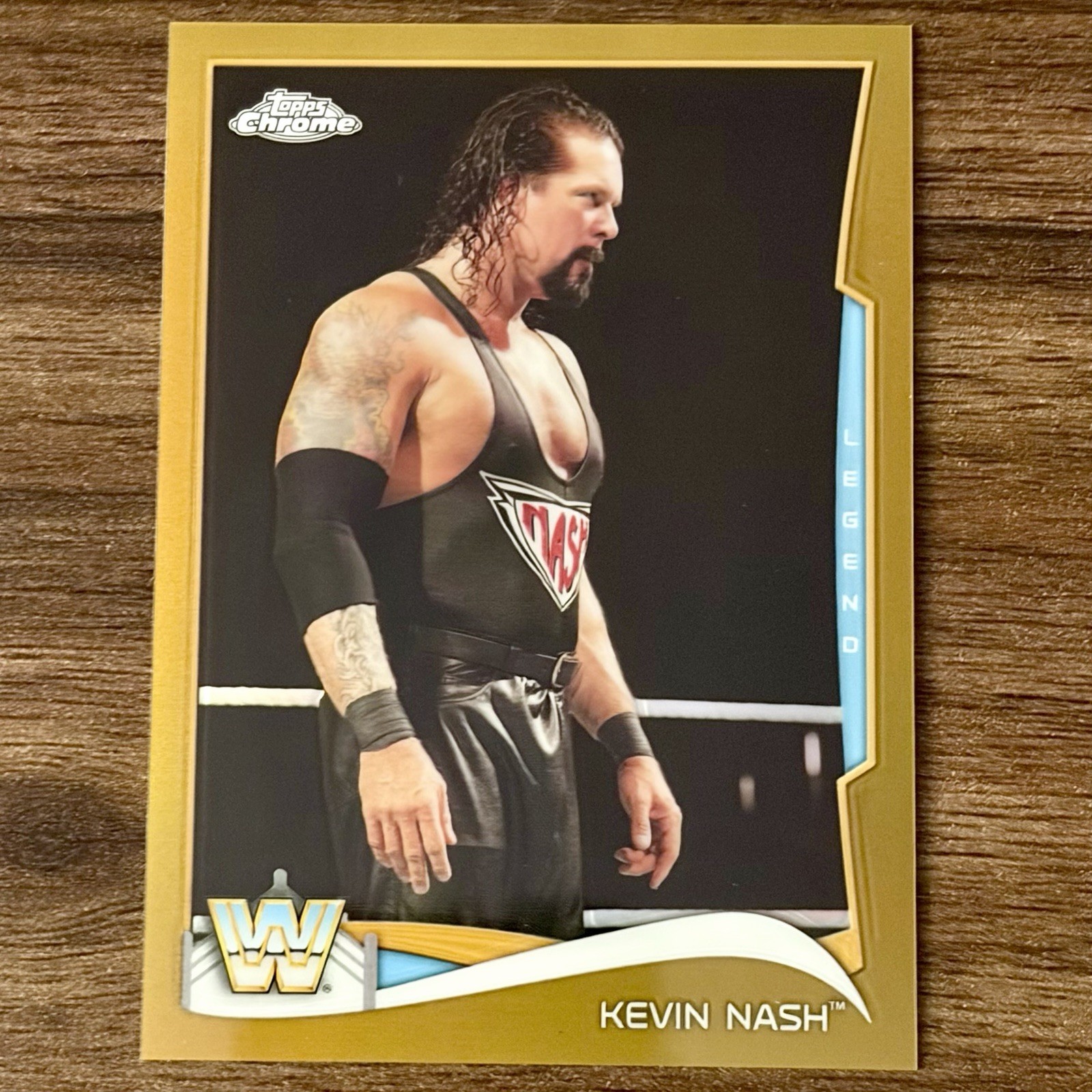 2014 Topps Chrome WWE Kevin Nash Gold Refractor 35/50 #104 DIESEL CLEAN!