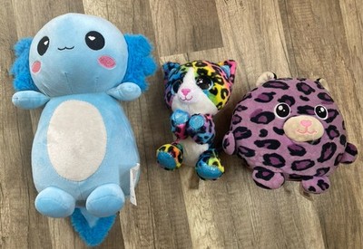 Zuru Coco Cones Rainbow Tilly Cat Blue Axolotl Purple Leopard Stuffed Animal Lot