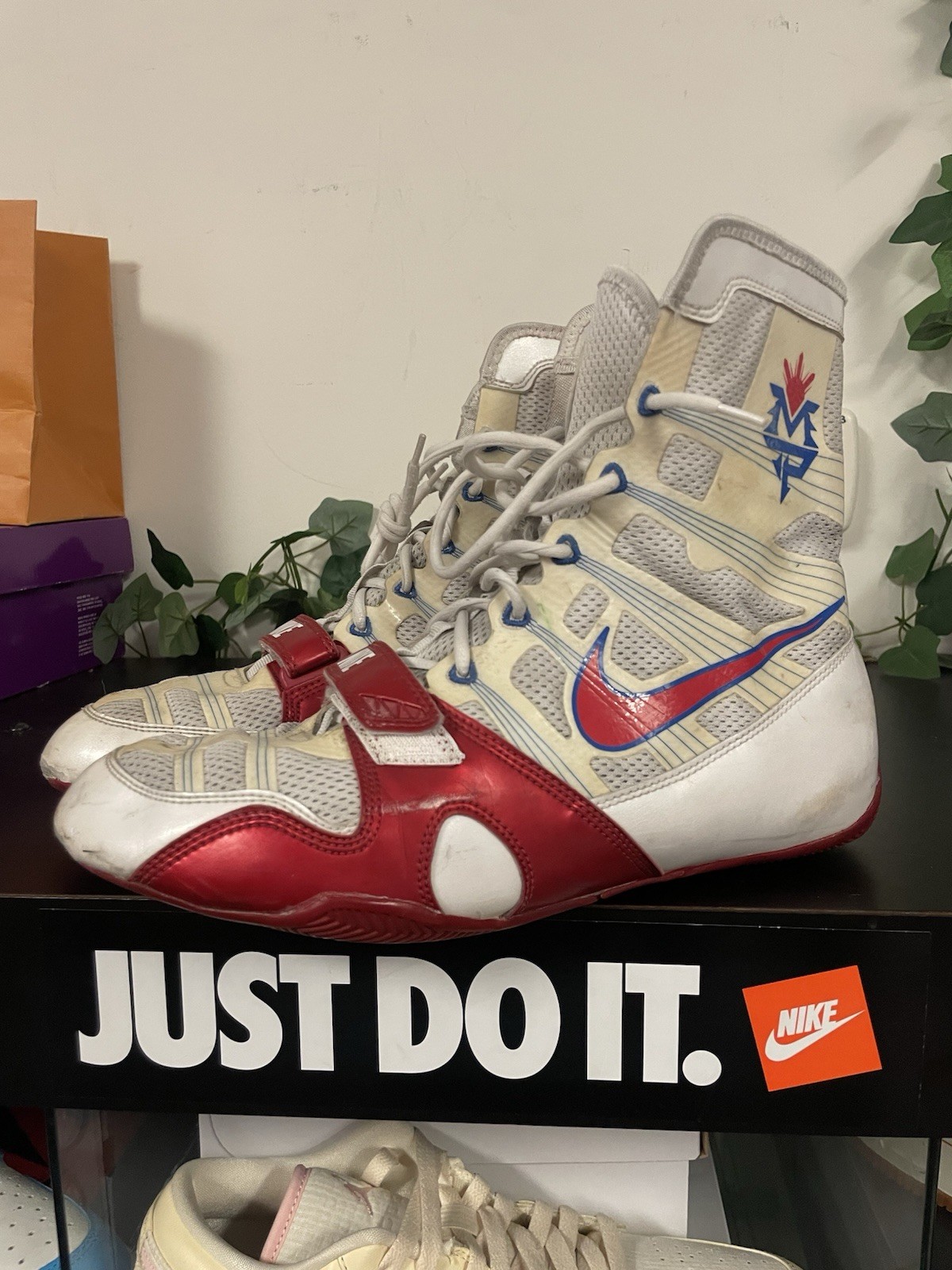 SAOLA CAMPIONE Nike Manny Pacquiao HyperKO PE Boxe Boot 2011 Scarpa Uomo Taglia 10 5 RARA