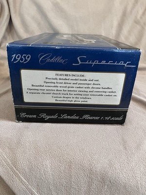 1959 Cadillac Superior Crown Royale Landau Hearse 1:18 With Casket