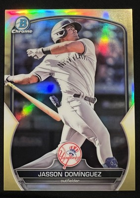2023 Bowman Chrome - Jasson Dominguez #BCP-225 Yellow Refractor /75 NY Yankees 