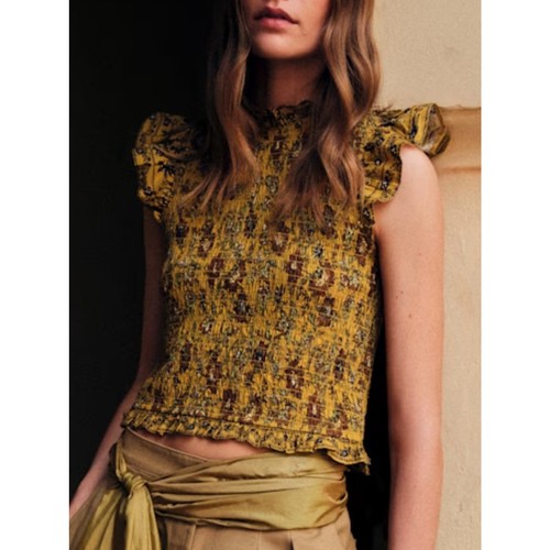 Sézane Liorane Blouse in Fiorentino print 38