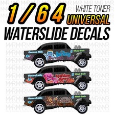 1/64 Scale BOO FRANKEN BERRY CHOCULA White Toner Universal WaterSlide Decal Hot