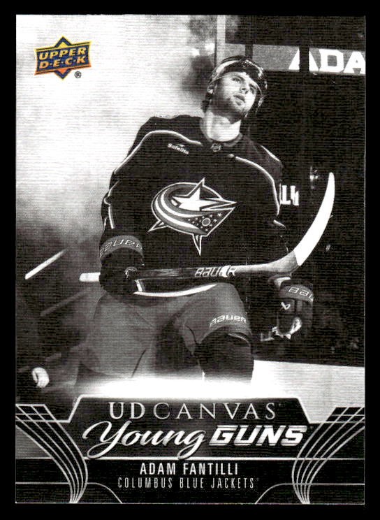 Adam Fantilli 2023-24 Upper Deck UD Canvas Black & White Young Guns RC #C373