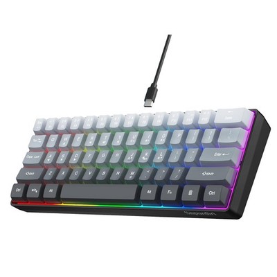 60% Wired Gaming Keyboard, 61 Keys RGB Backlit Ultra-Compact Small Gaming Key...