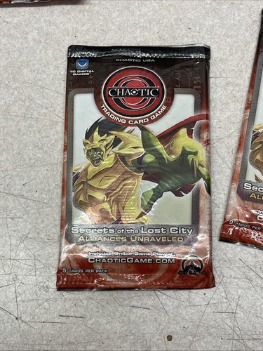 4 Super Rare Factory Sealed Packs Chaotic Secrets Of The Lost City Alliances - Bild 7 von 10