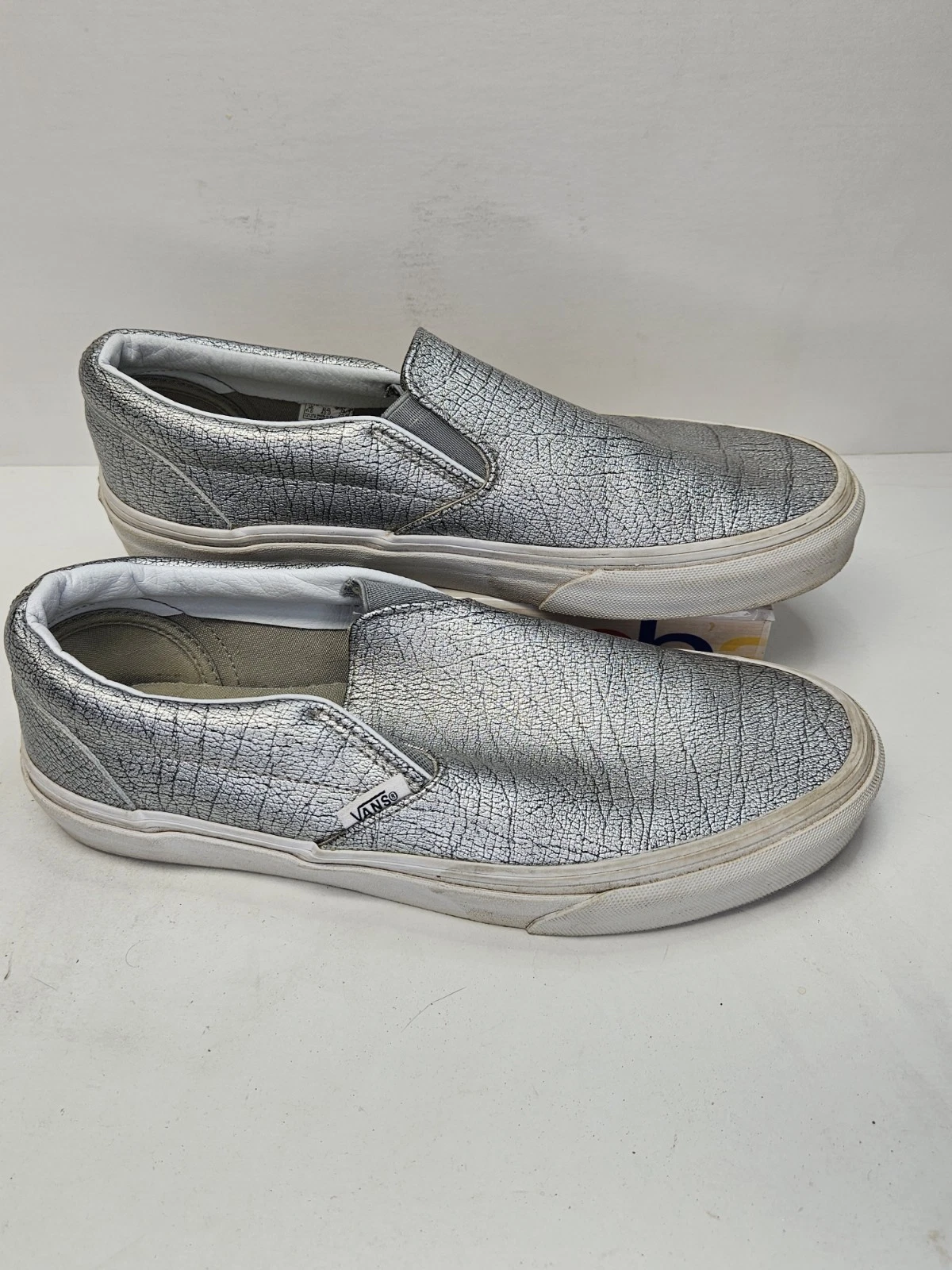 Mocassini slip on vans argento metallizzato uomo 7 5 donna 9 scarpe