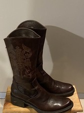 GF Ferre Originale Stivali Donna,n.38,pelle marrone.Made in Italy.Ottime