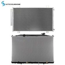Cooling Radiator And A/C Condenser For 2018 Honda Odyssey Passenger Van 3.5L V6