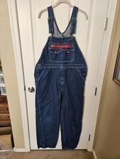 Dickies Men's Blue Denim Workwear Carpenter Bib Overalls, Size MR, Med. Regular