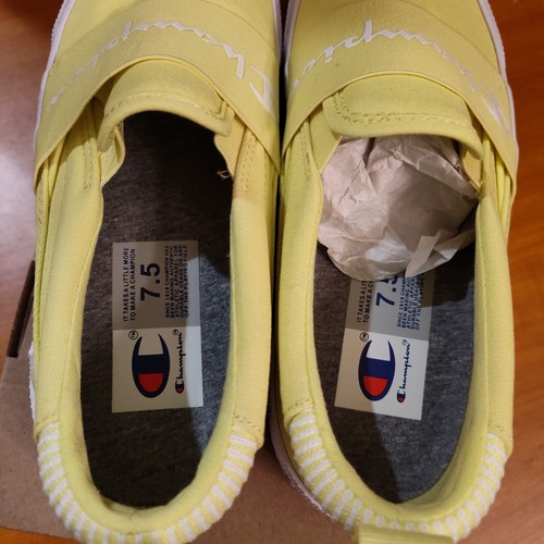 Champion Rally Zapatillas Deportivas Sin Cordones Amarillo Neón Informales Streetwear Para Mujer Talla 7.5 - Imagen 13 de 16