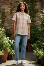 L.L.Bean Vacationer Shirt Woman's XL PETITE Multicolor Gingham Seersucker