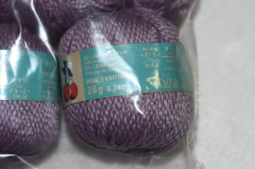 LOT of 10 Pingouin 50/50 SILK SKEINS, color 6, FRANCE Soie et Laine image 5