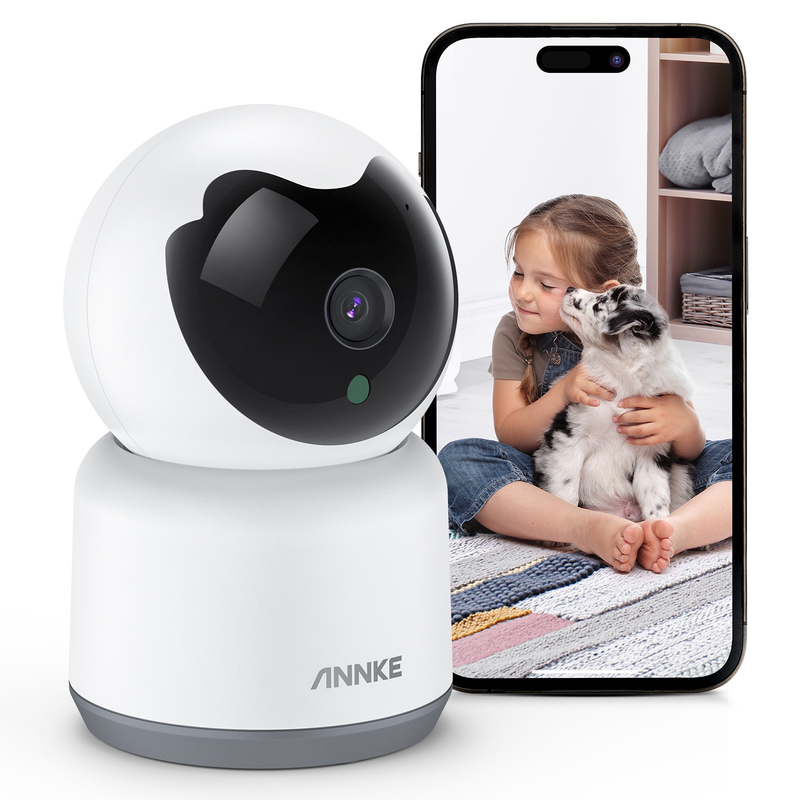 ANNKE HD 3MP Wireless Pan&Tilt Security IP Camera Two Way Audio Human Detection