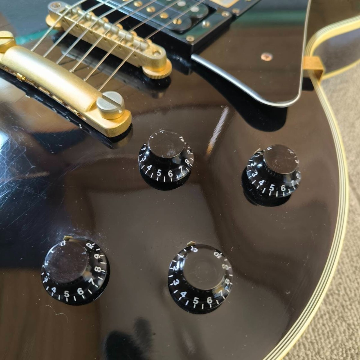 Burny Les Paul Custom Black 3PU RLC-75 VH-1 Made In Japan Vintage