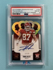 Travis Kelce 2013 Crown Royale Gold Die Cut Rookie Auto /25 PSA 8 POP 1 0 Higher