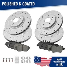 Front Rear Brake Disc Rotors & Ceramic Pads For Mercedes-Benz Cla250 2014 - 2019