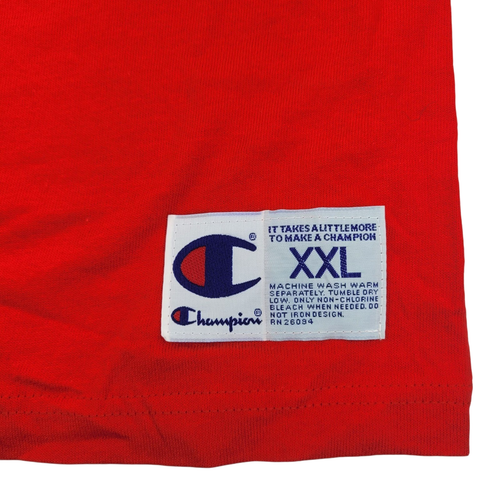 VINTAGE Chicago Bulls Shirt Mens XXL Red Champion Practice Tank Sleeveless 90s - Picture 2 of 10