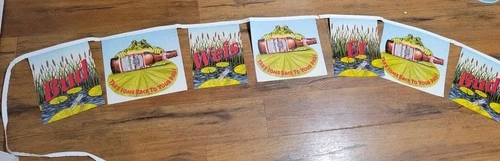 Vintage 1995 Budweiser Frog Beer Bar Banner “Take Some Back To Your Pad”