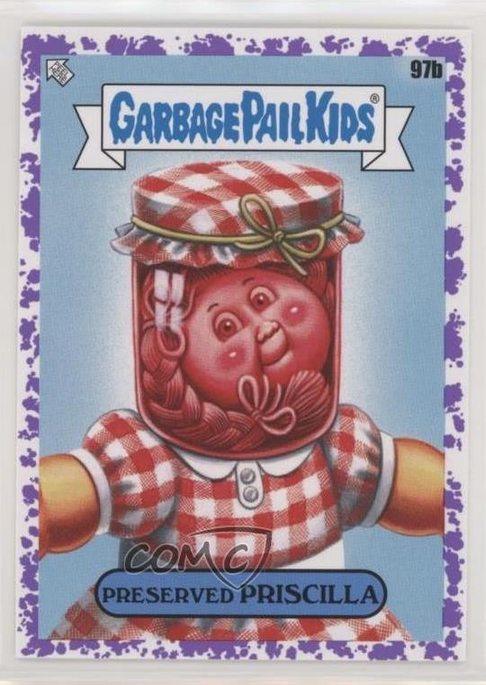 2021 Topps Garbage Pail Kids Food Fight Jelly Purple #97b Preserved Priscilla front