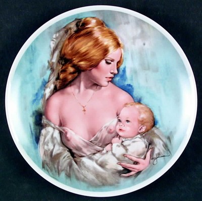 Royal Bayreuth Mothers Day Plate Young Americans #4 - Boxed 78662