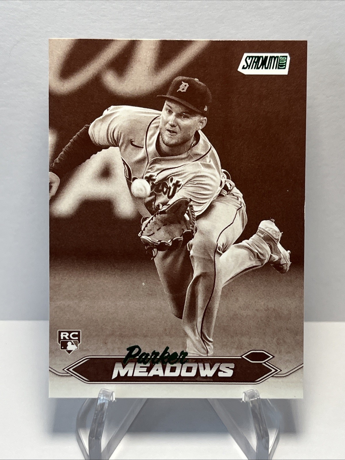 2024 Topps Stadium Club - Rookie - Parker Meadows #105 Sepia Detroit Tigers