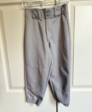 Rawlings Gray Baseball T-Ball Belted Pants Youth Size S Grey