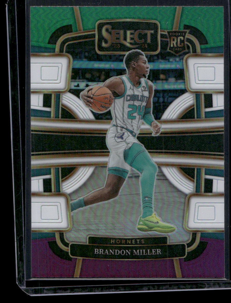 2023-24 Panini Select #80 Brandon Miller Green White Purple Prizms