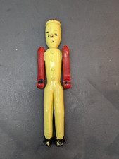 Vintage Dolls Yellow Plastic Toy Poseable Red Hands 6 Inch