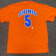 Shinjo Tsuyoshi New York Mets MLB T-Shirt Orange L Unused Made in USA Baseball