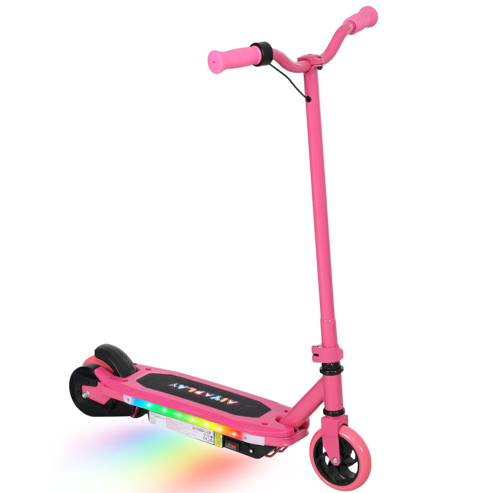 AIYAPLAY Electric Scooter For Ages 6-14 - With Colourful Light - Pink | TJ Hughes - Image 2