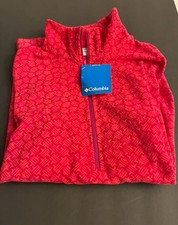 Columbia Women's Glacial Gust Half Zip Pullover Pink Fleece Size Small