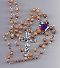 Knights of Columbus - Picture Jasper  Rosary More at "Mtkent55"