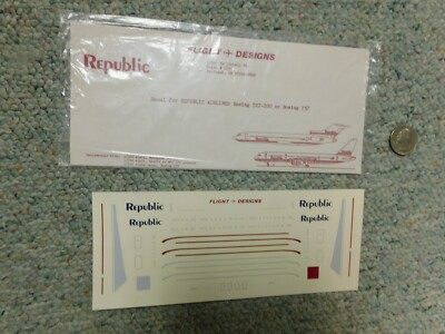 Flight Designs decals Republic 1/144 Airfix 727 Stretch Boeing 757 H24