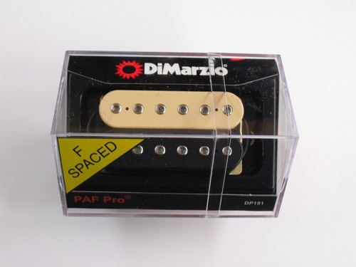DiMarzio F-spaced PAF Pro Humbucker Black/Creme W/Chrome Poles DP 151 - 第 1/1 張圖片