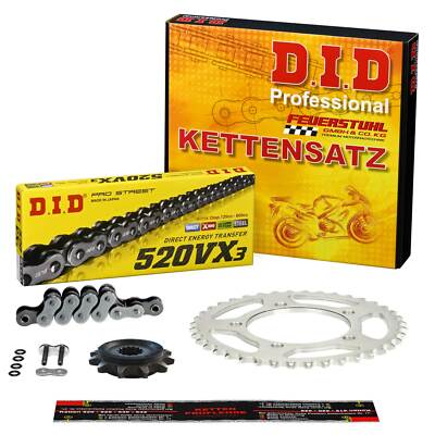 Kettensatz Kawasaki ER-6n (ER650E) 13-16, DID EXTRA verstärkt, X-Ring, gummiert