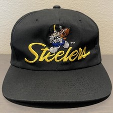 Vtg Pittsburgh Steelers Football Sports Specialties Twill Snap Back Hat Young An